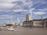 The River Thames with the London Eye  London  England  United Kingdom  Europe