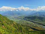 Annapurna Himal and Machapuchare Seen from Sarangkot  Gandaki Zone  Western Region  Nepal