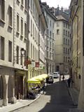 Street Scenes from Geneva Old Town  Geneva  Switzerland  Europe