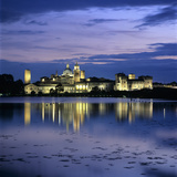 Dusk over the Old Town and Lake Inferiore  Mantua  Lombardy  Italy  Europe