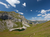 Hiking on High Route 2 in Dolomites  Bolzano Province  Trentino-Alto Adige/South Tyrol  Italy