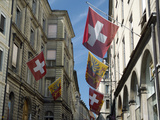 Street Scenes in Geneva Old Town  Geneva  Switzerland  Europe