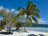 Beach Hut at Champagne Beach  Island of Espiritu Santo  Vanuatu  South Pacific  Pacific
