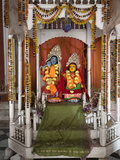 Hindu Deities Lord Krishna and His Consort Radha in Shrine  Lalji Mandir  Kalna  West Bengal  India