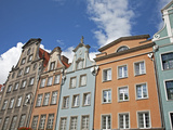 Colourful Building Facades on Long Market (Dlugi Targ)  Gdansk  Pomerania  Poland  Europe