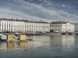 Bulidings Along Quai Des Bergues  Geneva  Switzerland  Europe