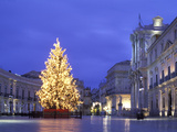 Duomo Square at Christmas  Ortygia  Siracusa  Sicily  Italy  Europe