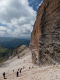Hiking on High Route 2 in Dolomites  Bolzano Province  Trentino-Alto Adige/South Tyrol  Italy
