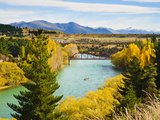 Tourists White Water Rafting on River Clutha  Wanaka  Southern Lakes  Otago Region  New Zealand
