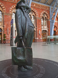 The Statue of Sir John Betjeman at St Pancras International Station in London  England  UK  Europe