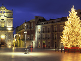 Duomo Square at Christmas  Ortygia  Siracusa  Sicily  Italy  Europe