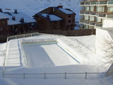 Swimming Pool in Val Claret  Highest Village in Tignes  Savoie  Rhone-Alpes  French Alps  France