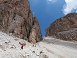 Hiking on High Route 2 in Dolomites  Bolzano Province  Trentino-Alto Adige/South Tyrol  Italy