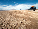 Four Wheel Drive Vehicles in Desert  Southwestern Bolivia  Bolivia