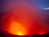 Volcano Eruptions at the Volcano Yasur  Island of Tanna  Vanuatu  South Pacific  Pacific
