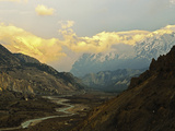 Marsyangdi River Valley and Annapurna Himalayan Range  Annapurna Conservation Area  Gandaki  Nepal