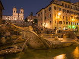 Spanish Steps and Trinita Dei Monti Church  Rome  Lazio  Italy  Europe