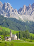 Church  Val di Funes  Bolzano Province  Trentino-Alto Adige/South Tyrol  Italian Dolomites  Italy