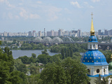 View of Vydubychi Monastery  Looking over Dnipro River  Kiev  Ukraine