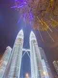 Low Angle View of the Petronas Twin Towers  Kuala Lumpur  Malaysia  Southeast Asia  Asia