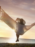 Woman on a Hammock on the Beach  Florida  United States of America  North America