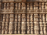 Ornate Erotic Carvings on 13th Century Konarak Sun Temple  UNESCO World Heritage Site  India