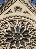 Rose Window on South Facade  Notre Dame Cathedral  Paris  France  Europe