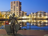 Miner Statue  Cardiff Bay  South Wales  Wales  United Kingdom  Europe