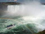 Maid of the Mist Boat Ride  at the Base of Niagara Falls  Canadian Side  Ontario  Canada