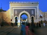 Blue Tiled Archway of the Bab Bou Jeloud City Gate to Medina  Fez  Middle Atlas  Morocco  Africa