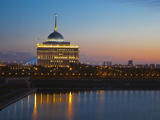 The Ak Orda  Presidential Palace of President Nursultan Nazarbayev at Dawn  Astana  Kazakhstan