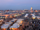 Restaurant Stalls  DJemaa el Fna  Marrakech  Morocco  North Africa  Africa
