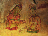 Frescoes  Sigiriya (Lion Rock)  UNESCO World Heritage Site  Sri Lanka  Asia