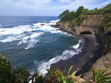 View over Shark Bay Below Volcano Yasur  Island of Tanna  Vanuatu  South Pacific  Pacific