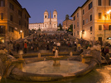 Spanish Steps and Trinita Dei Monti Church  Rome  Lazio  Italy  Europe