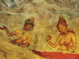 Frescoes  Sigiriya (Lion Rock)  UNESCO World Heritage Site  Sri Lanka  Asia
