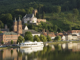 View across the River Main to Miltenberg  Bavaria  Germany  Europe