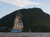 Star Clipper Sailing Cruise Ship  Terre de Haut  Guadeloupe  West Indies  French Caribbean