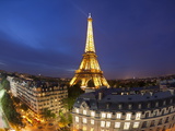 Eiffel Tower  Viewed over Rooftops  Paris  France  Europe