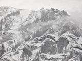 Snow-Covered Mountains Covered with Fog  Ouray County  Colorado  USA  North America