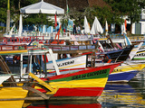 Colorful Fishing Boats in the Harbour  Parati  Rio de Janeiro State  Brazil  South America