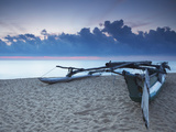 Oruwa (Outrigger Canoe) on Beach at Sunset  Negombo  North Western Province  Sri Lanka  Asia