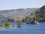 A Tourist Steamer on Lake Ullswater  Lake District National Park  Cumbria  England  UK  Europe