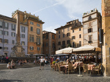 People at Outside Restaurant in Pantheon Square  Rome  Lazio  Italy  Europe