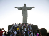 The Statue of Christ the Redeemer on Top of the Corcovado Mountain  Rio de Janeiro  Brazil