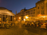 People Dining at Outside Restaurant Near the Pantheon  Rome  Lazio  Italy  Europe
