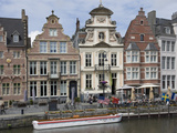 Baroque Style Flemish Architecture Along the Graslei  Ghent  Belgium  Europe