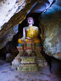 Buddha Hidden in the Tham Sang Caves  Vang Vieng  Laos  Indochina  Southeast Asia  Asia
