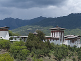 View of the Dzong in Bumthang  Bhutan  Asia