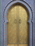 Door  Royal Palace Gates  Fez  Morocco  North Africa  Africa